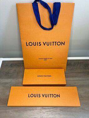 Louis Vuitton 2 Boxes and Shopping Bag
